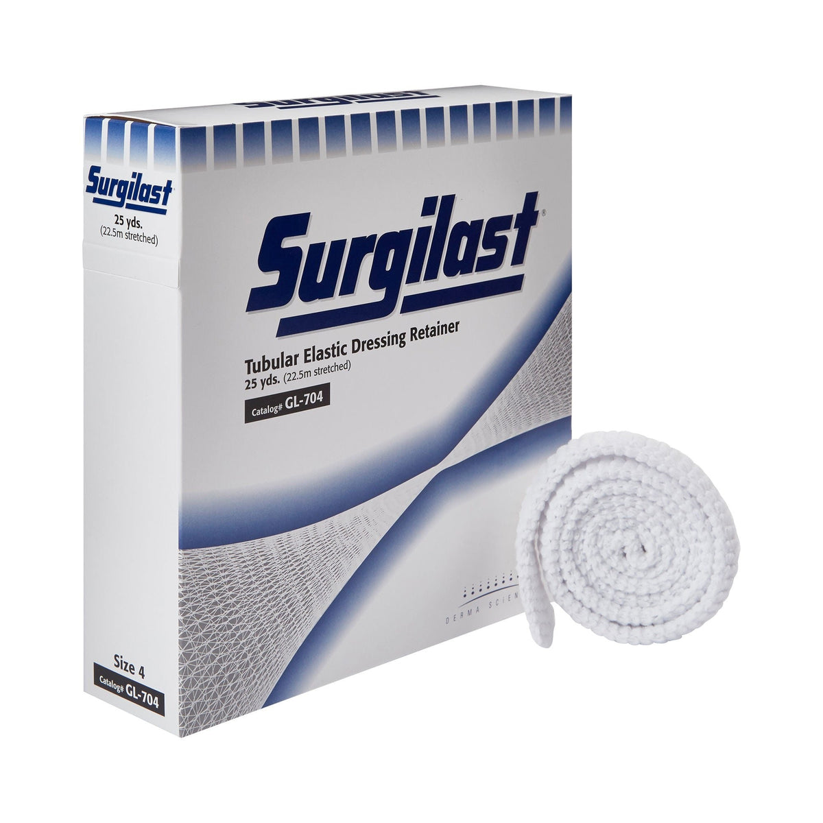 Surgilast Tubular Elastic Dressing Retainer, Non-Sterile, Size 4, 25 Yards - GL704-Single - LL Medico