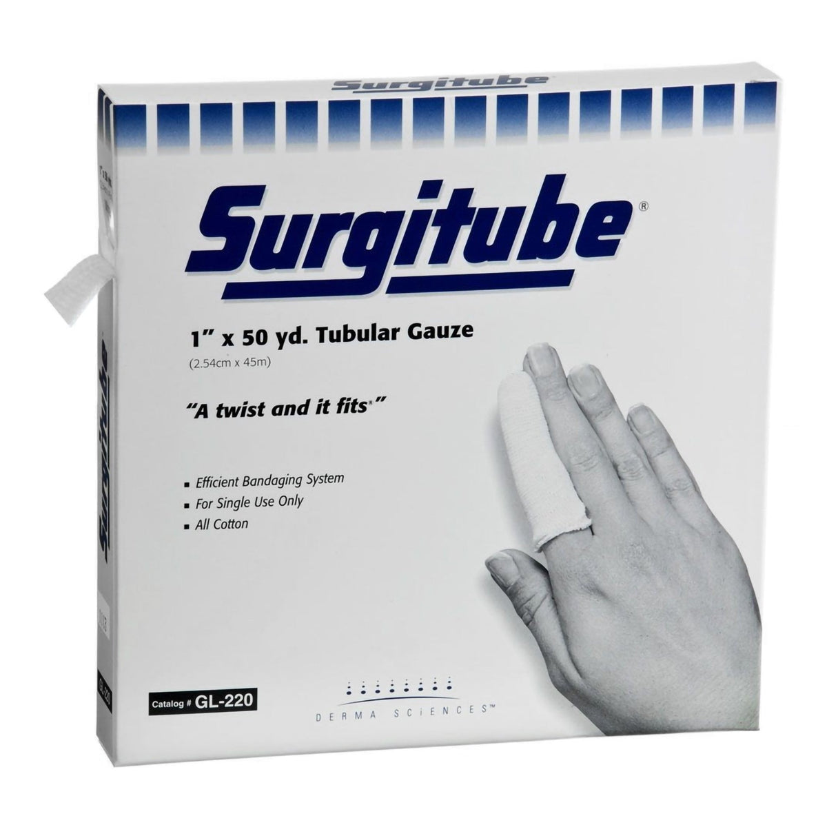 Surgitube Tubular Gauze Bandage, Non-Sterile, 1" x 50 Yard - GL220-Single - LL Medico