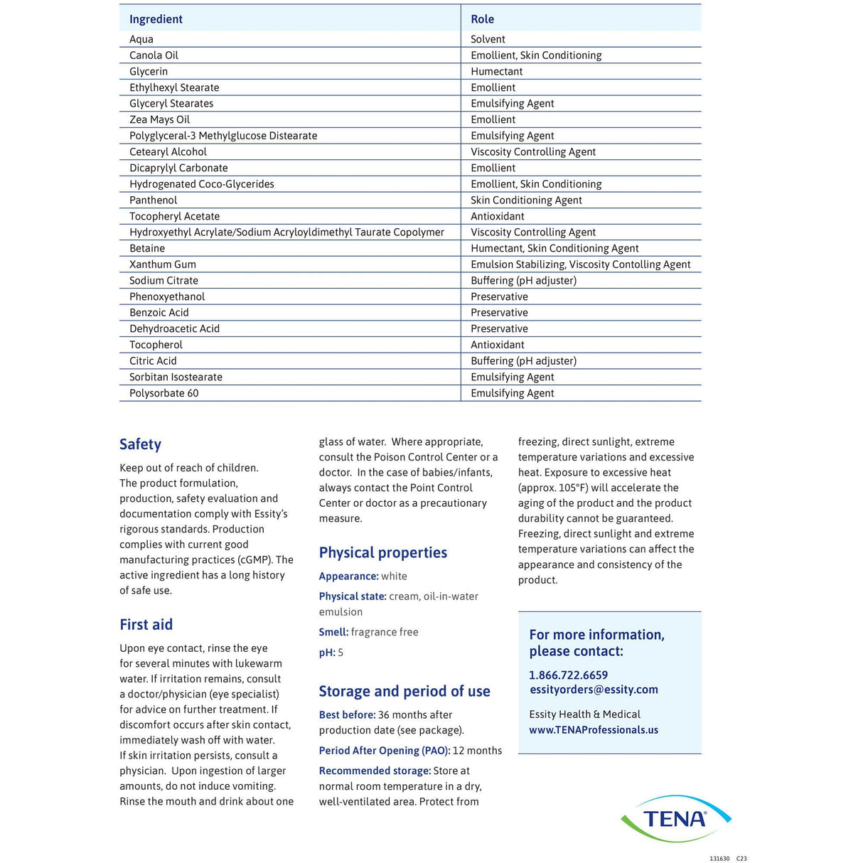 TENA Proskin Moisturizer - 55716-Case - LL Medico