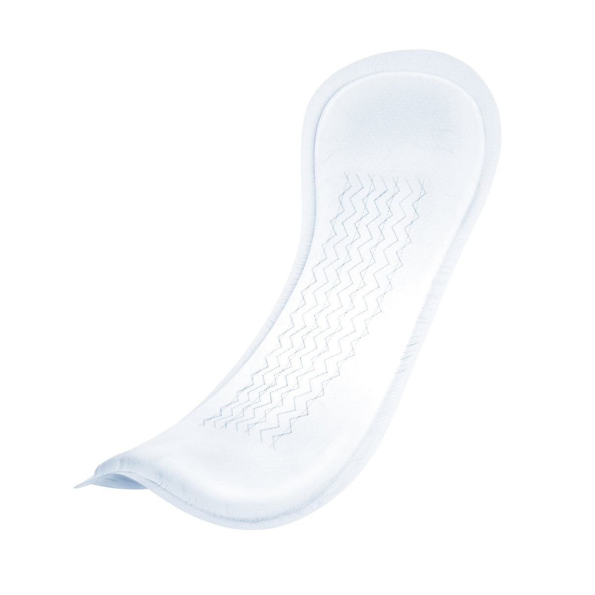 A TENA ProSkin Pads, Day Light by TENA is shown on a plain white background, featuring a contoured shape and central zigzag stitching for discreet protection against light bladder leakage.