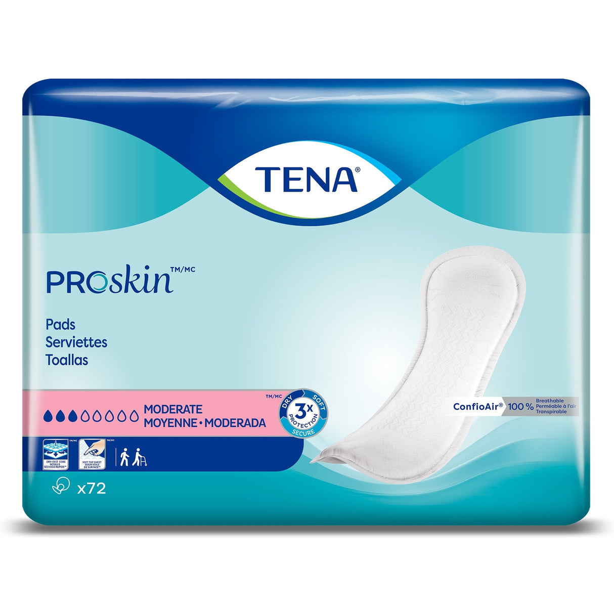 TENA Proskin Pads, Moderate - 41309-Pack - LL Medico