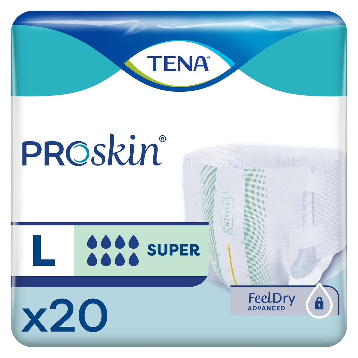 TENA ProSkin Super Adult Briefs - 67560-Pack - LL Medico
