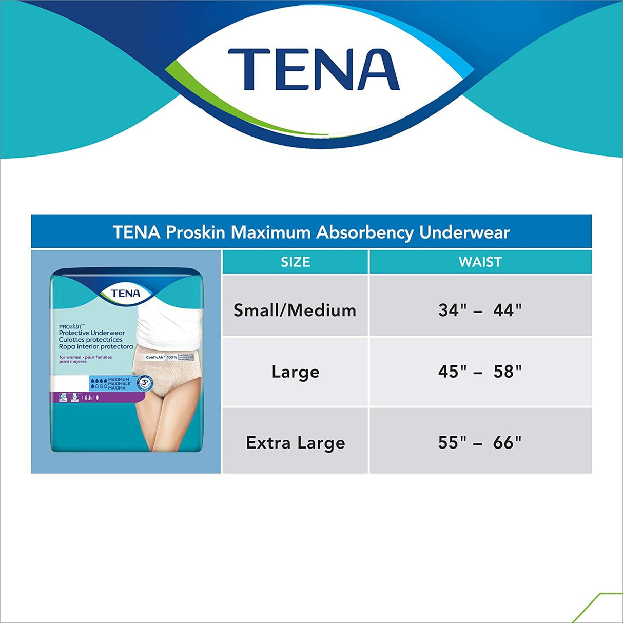 TENA ProSkin Underwear for Women - 73040-Pack - LL Medico