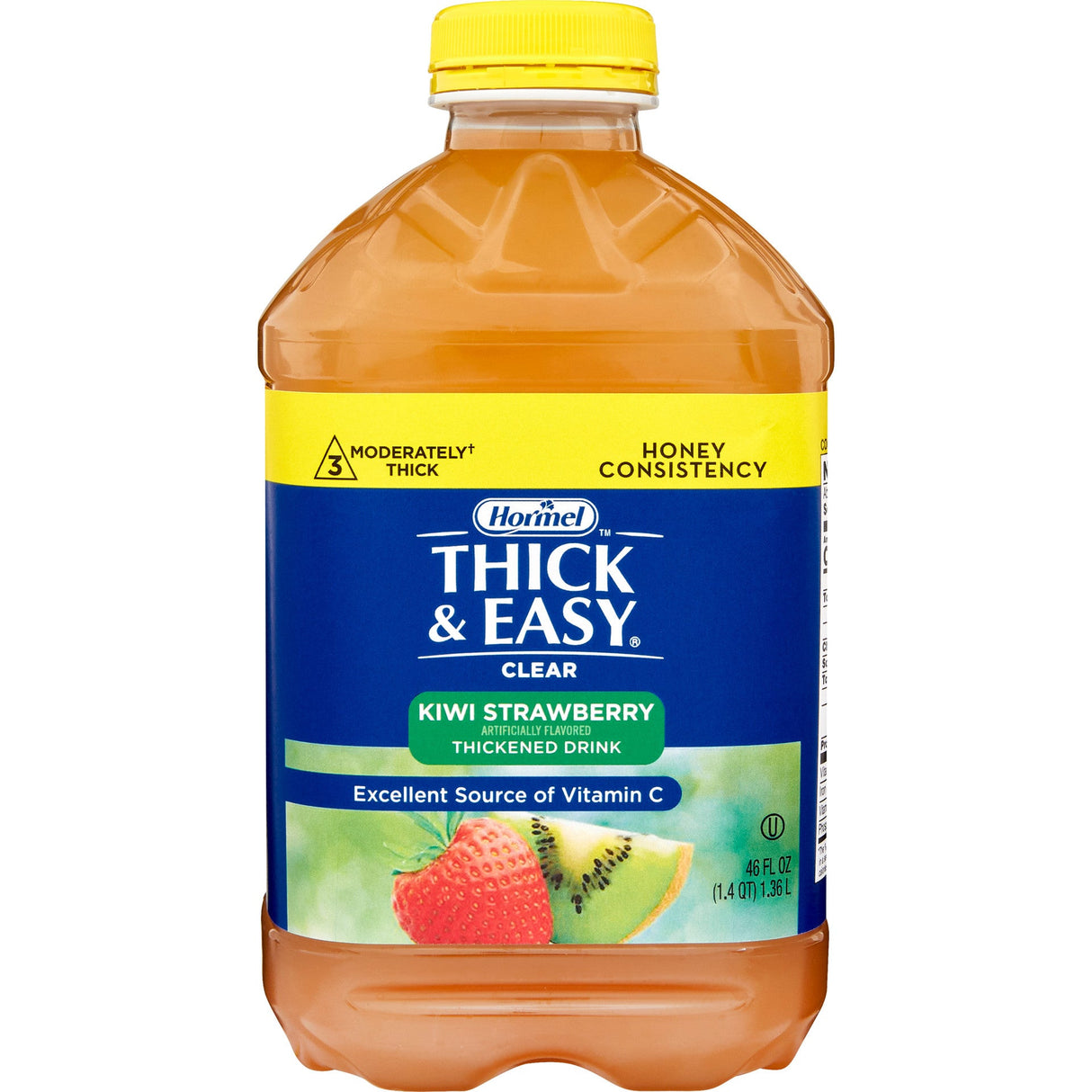Thick & Easy Thickened Beverage, Kiwi Strawberry Flavor, Moderately Thick, 46 oz Bottle - 11840-Single - LL Medico