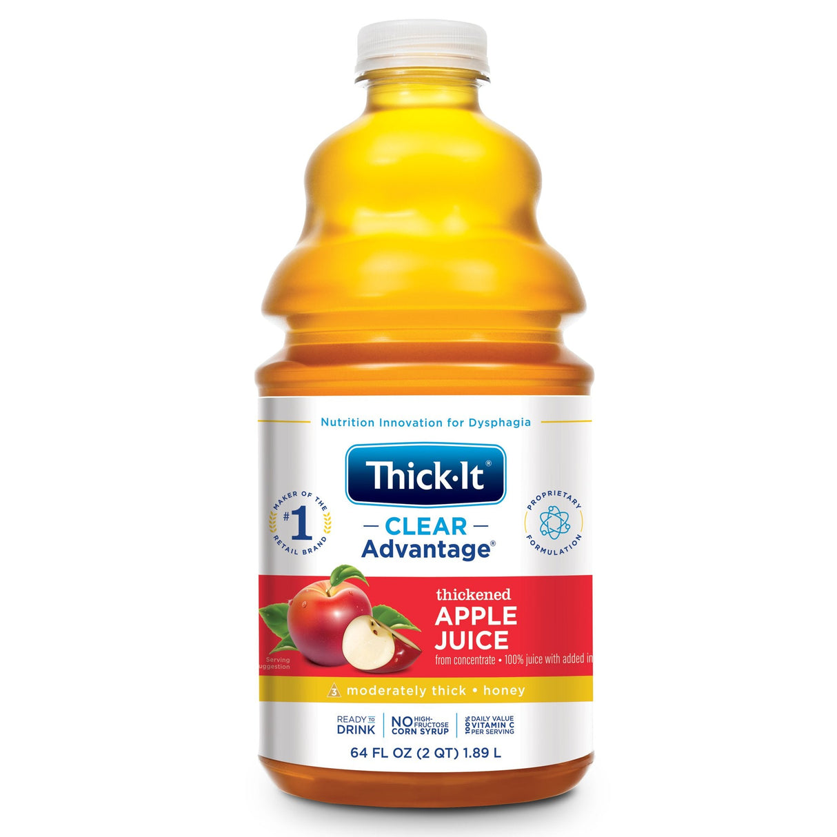 Thick - It Clear Advantage Thickened Apple Juice, Moderately Thick (Honey Consistency) - B456-A5044-Single - LL Medico