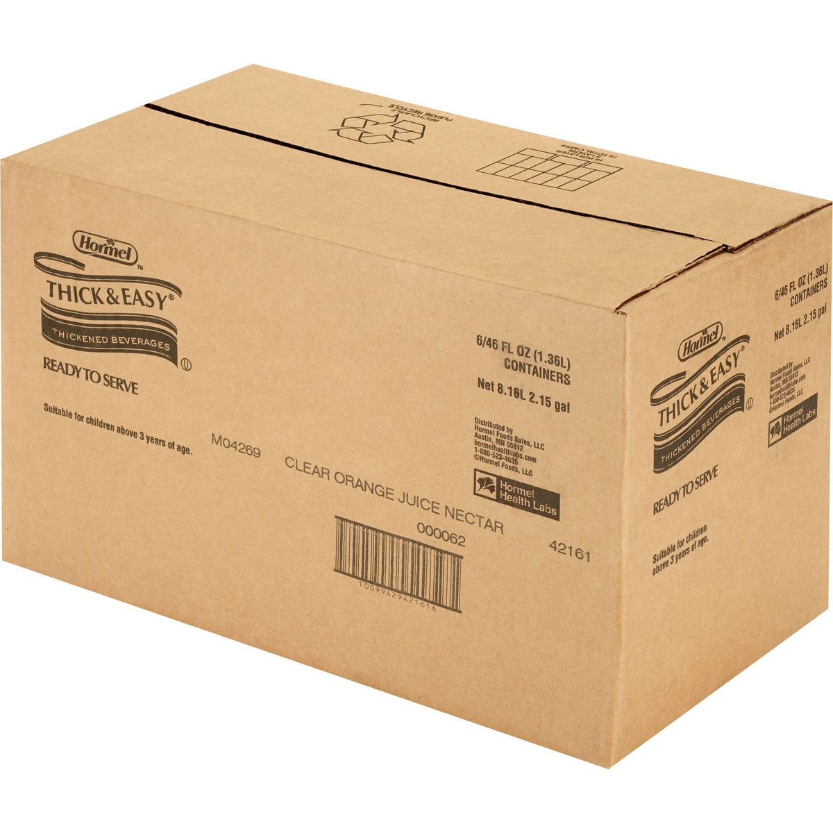 Thick-It Thick & Easy Thickened Orange Juice, IDDSI Level 2 Mildly Thick, 46 oz - 42161 - LL Medico