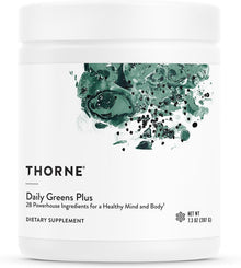 Thorne Daily Greens Plus Powder, Greens Flavor, 7.2 oz - SP687-Bottle - LL Medico