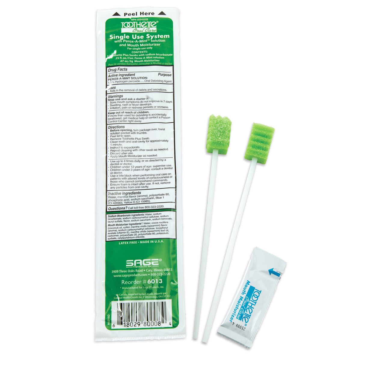 Toothette Oral Swab Kit with 2 Swabs - 6013-Pack - LL Medico