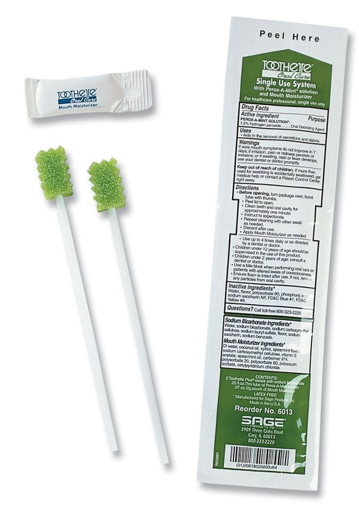Toothette Oral Swab Kit with Sodium Bicarbonate, 2 Count - 6013-Pack - LL Medico