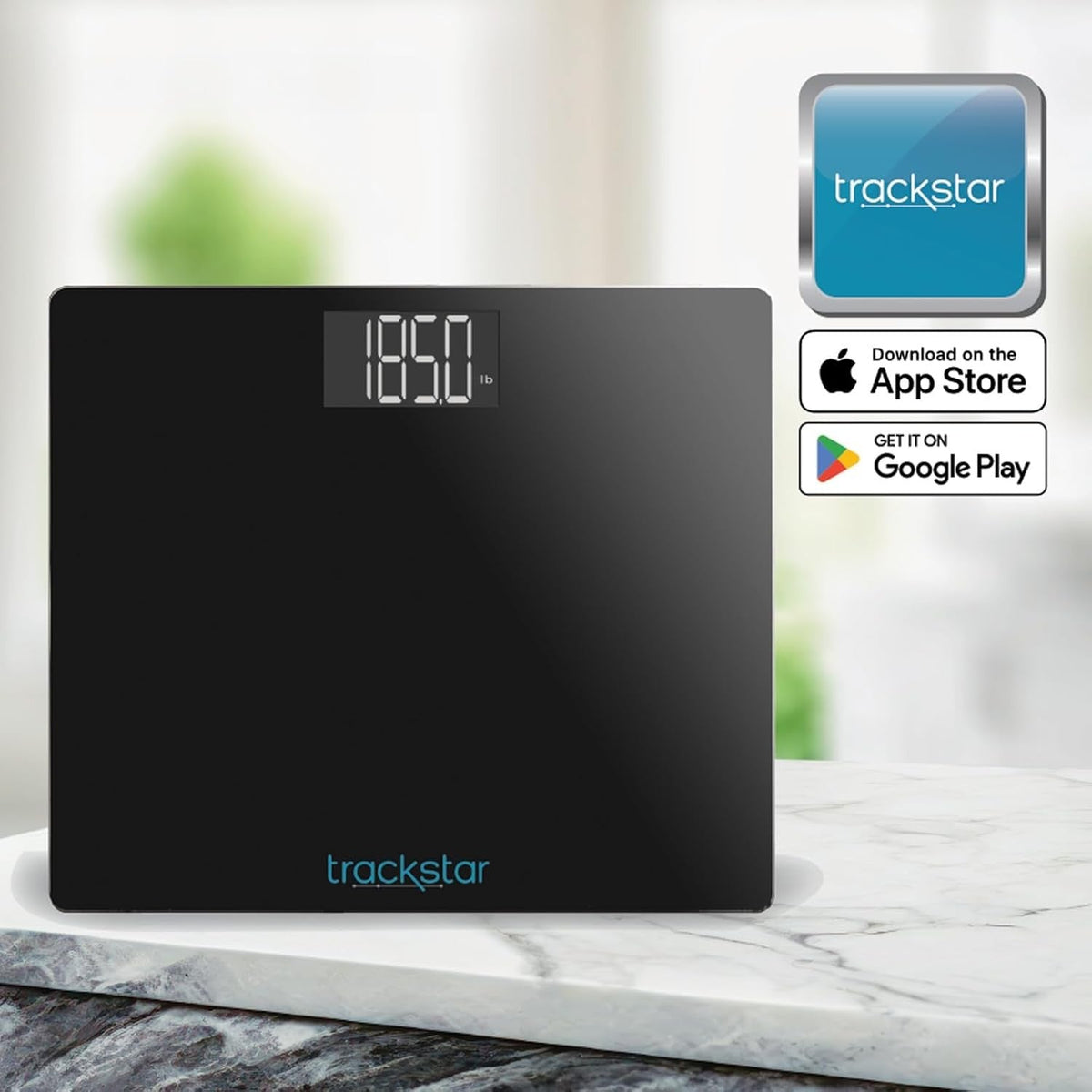 Trackstar Wide-Platform Digital Floor Scale, 550 lb Capacity - 302-1114B-Single - LL Medico