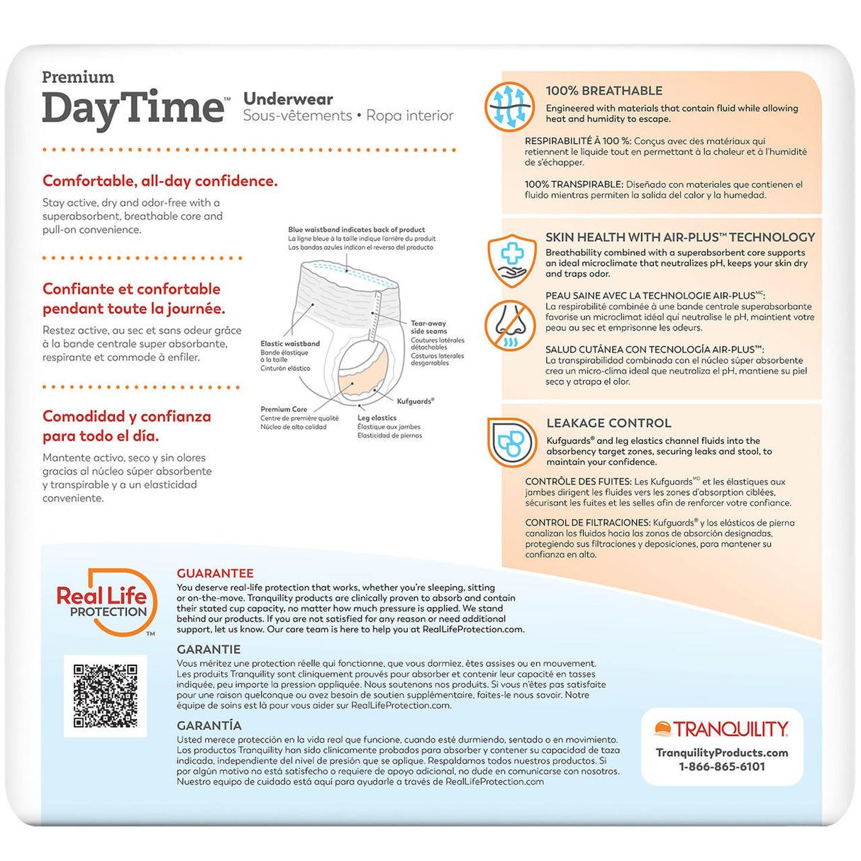 Tranquility Premium DayTime Disposable Absorbent Underwear - 2105-Sample - LL Medico