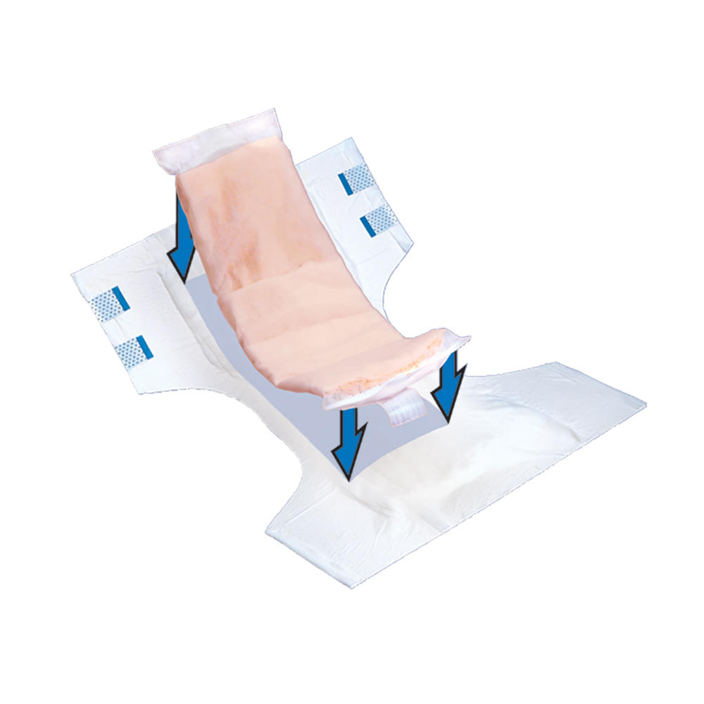 Tranquility TopLiner Booster Pads by Tranquility offer heavy absorbency with a pink core and blue arrows showing fluid flow toward the pad. Ideal for added protection when used with adult incontinence briefs or other diapers.