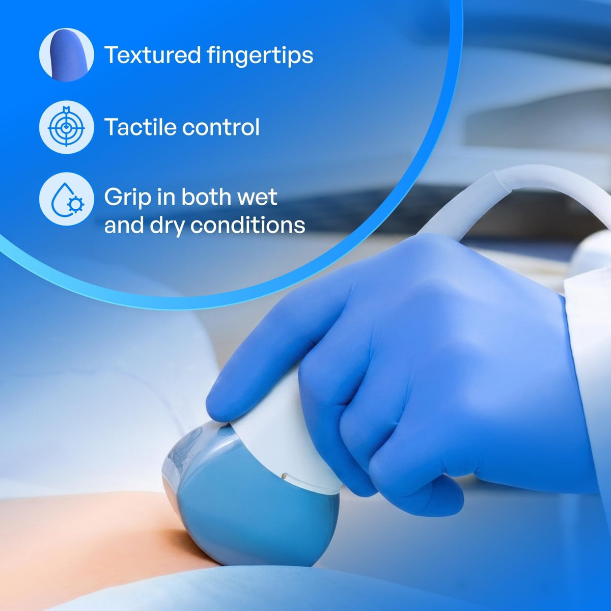 Tronex New Age 9128 Series Powder-Free Nitrile Exam Gloves, Violet-Blue - 9128-20-Box - LL Medico