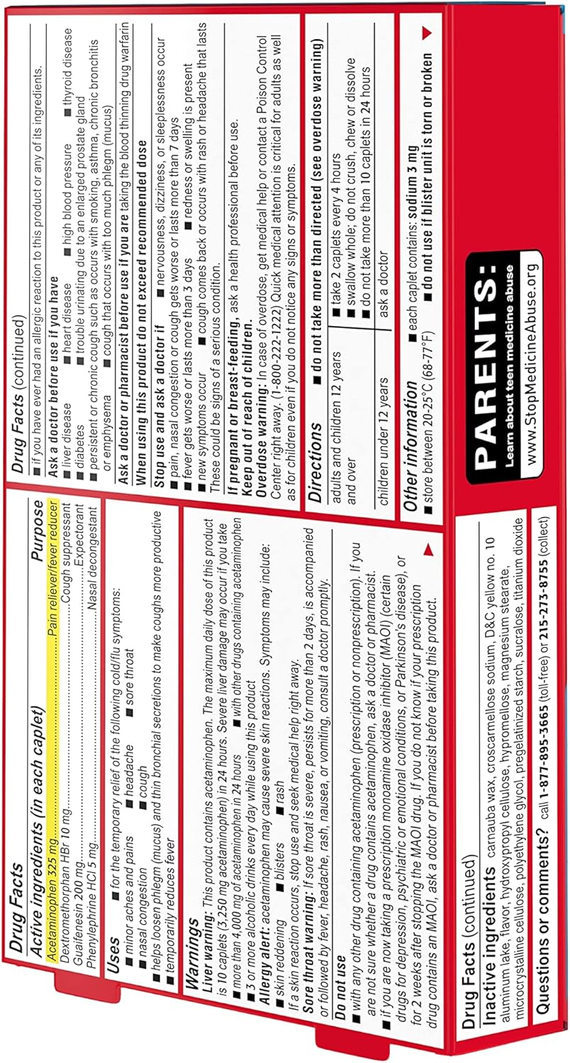 Tylenol Cold + Flu Severe Relief Caplets, 24 ct - 50580040226 - LL Medico