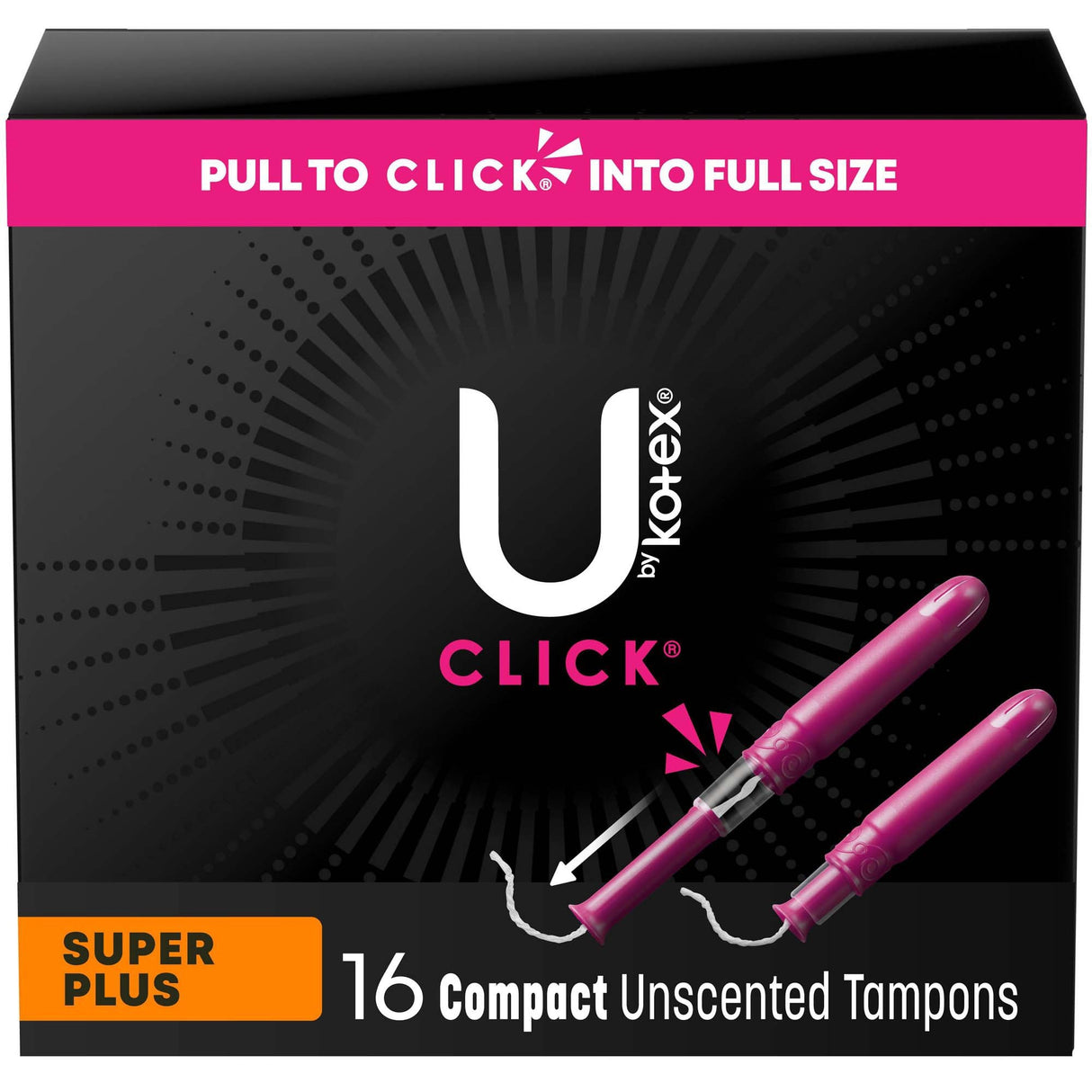 U By Kotex Click Compact Tampons Super Plus Unscented - 51582-Pack - LL Medico
