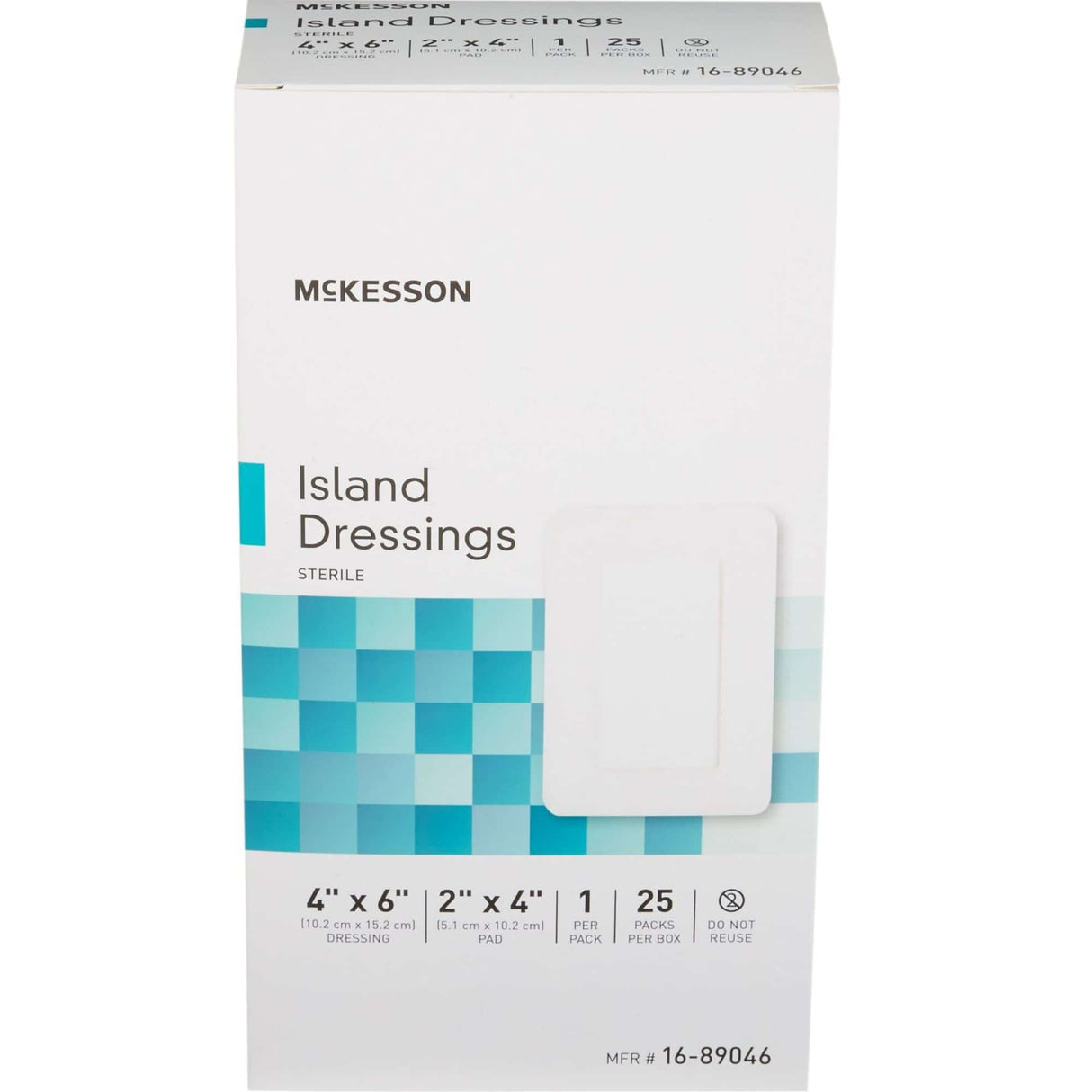 McKesson White Adhesive Dressing, 4 x 8 Inch