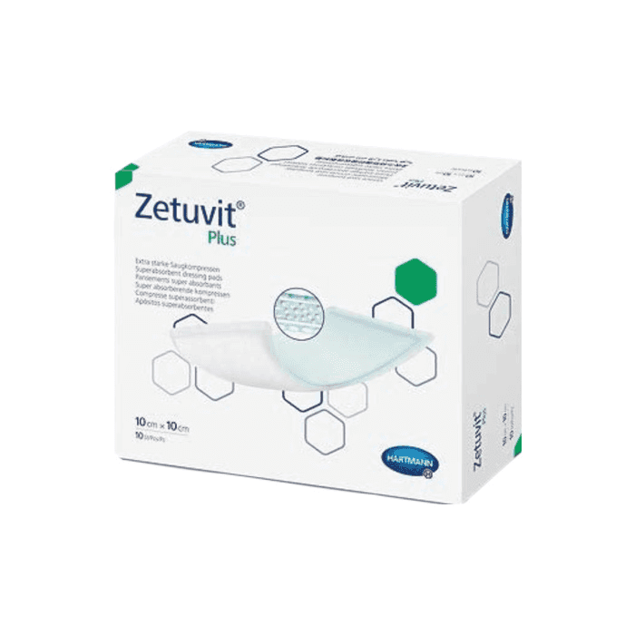 Zetuvit Plus Sterile Superabsorbent Dressing, 4 x 4 Inch