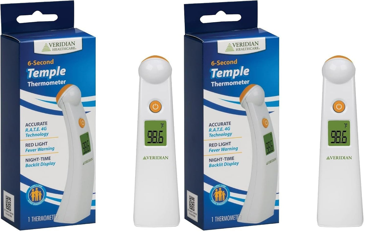 Veridian Temporal Contact Thermometer, LCD Display - 09-330-Single - LL Medico