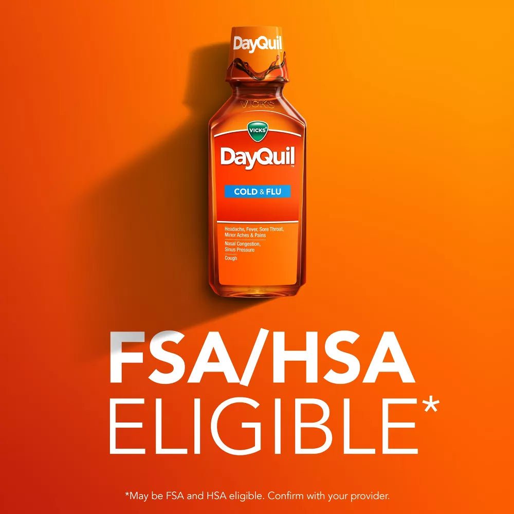 Vicks DayQuil Cold and Flu Medicine Liquid, 12 fl oz - 37000055512 - LL Medico