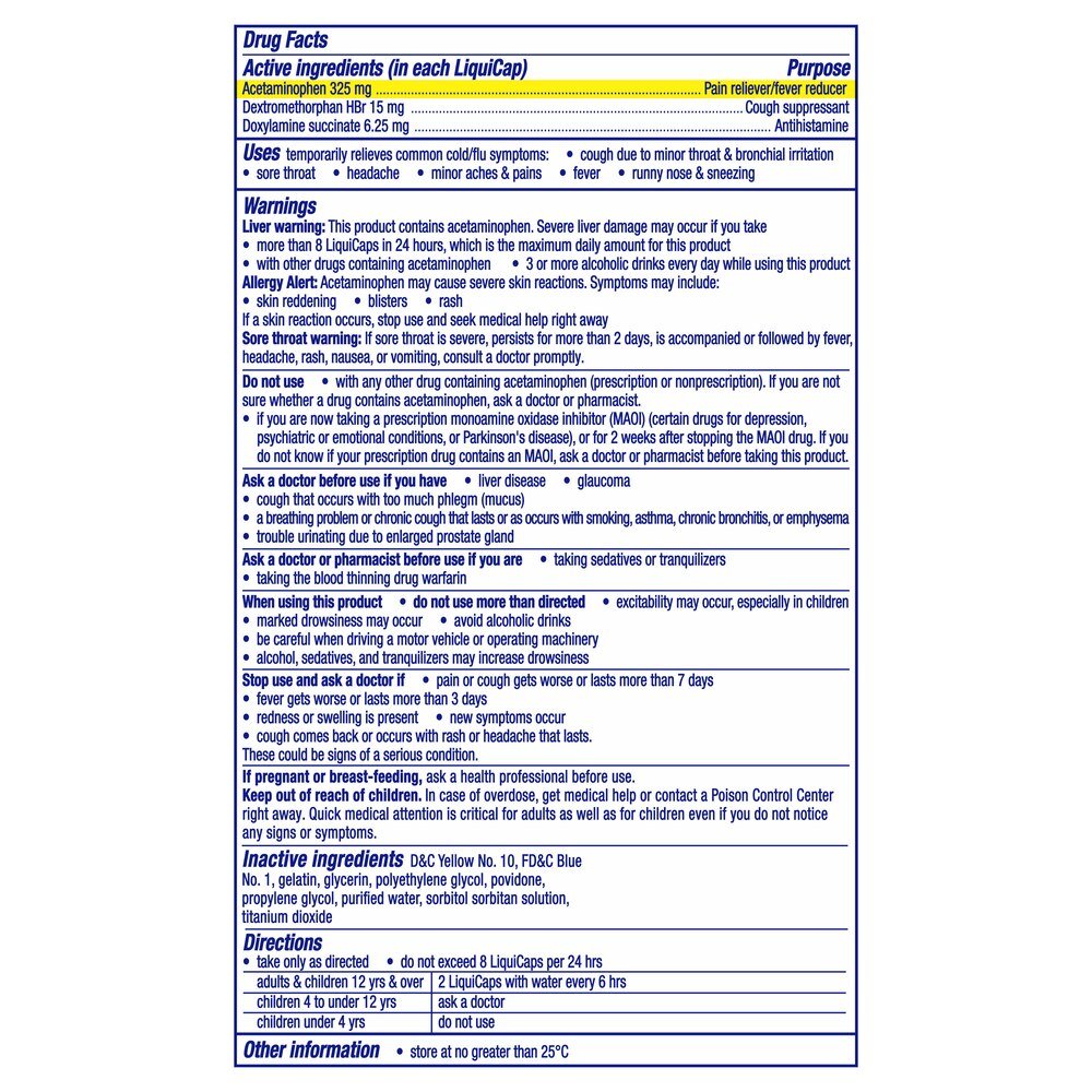 Vicks NyQuil Cold & Flu Relief LiquiCaps, 24 ct - 37000055724 - LL Medico
