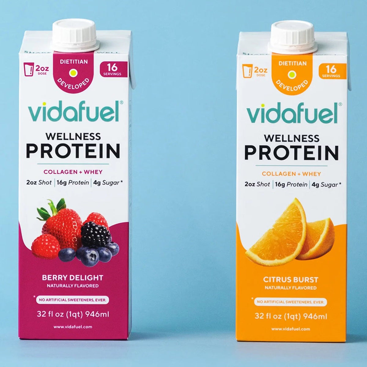 VidaFuel Wellness Protein Drink, Berry Delight, 32 oz - 02-222A-Single - LL Medico