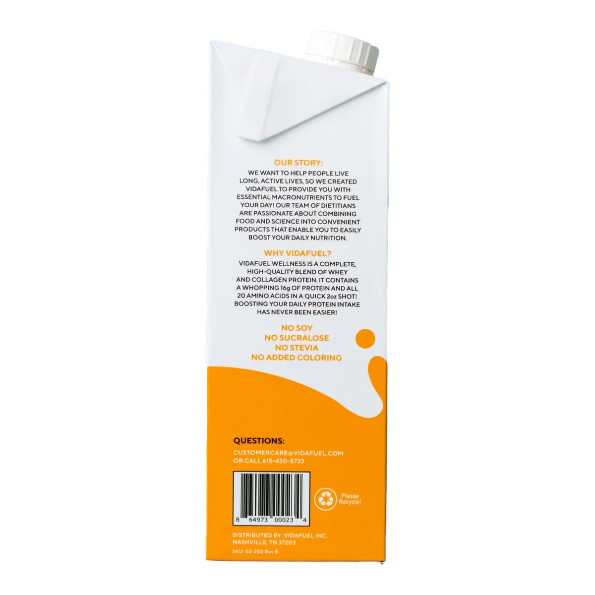VidaFuel Wellness Protein Drink, Citrus Burst, 32 oz - 03-322A-Single - LL Medico