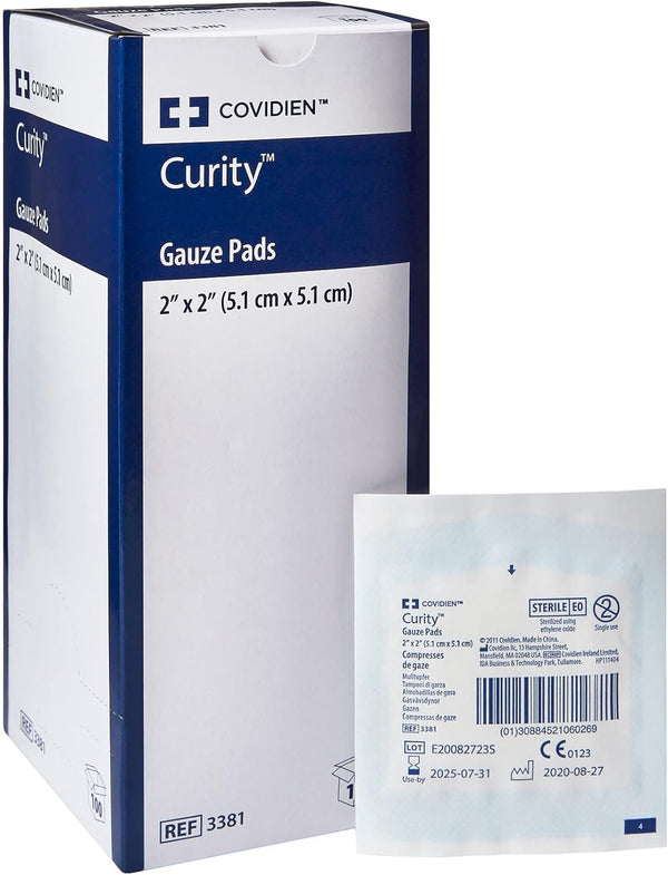 Curity Sterile Gauze Sponge, 2 x 2 Inch, 12-Ply