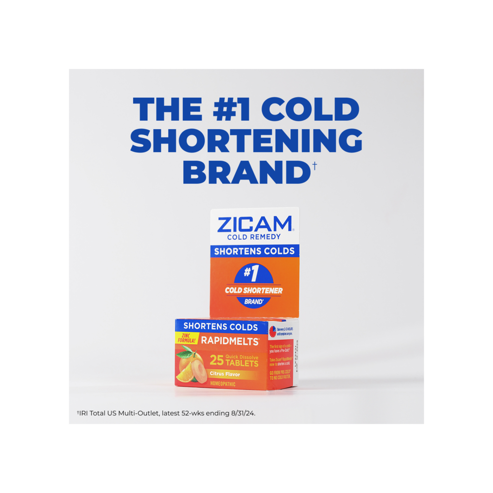 Zicam Zinc Cold Remedy RapidMelts, Quick Dissolve Tablets, Cherry, 25 ct