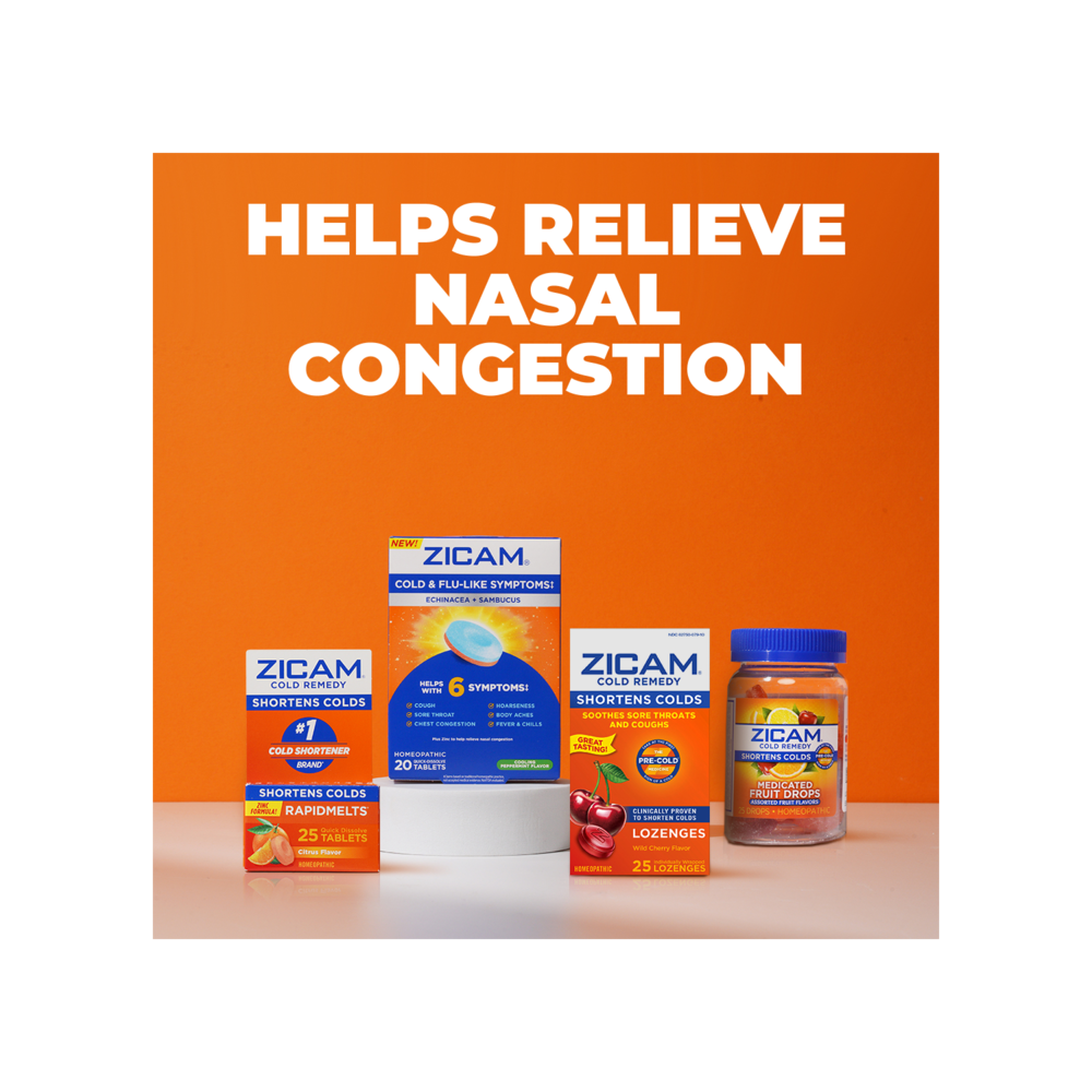 Zicam Zinc Cold Remedy RapidMelts, Quick Dissolve Tablets, Cherry, 25 ct