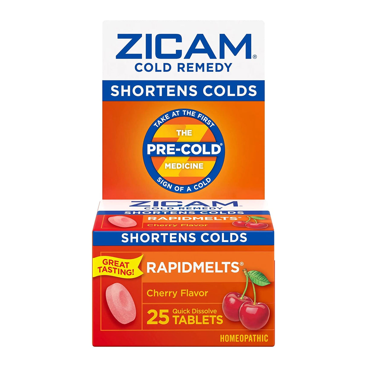 Zicam Zinc Cold Remedy RapidMelts, Quick Dissolve Tablets, Cherry, 25 ct - 73221630004 - LL Medico