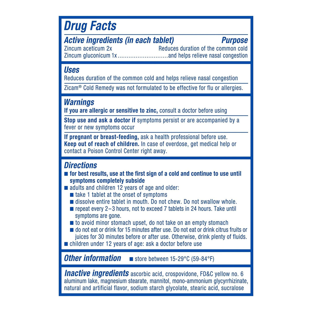 Zicam Zinc Cold Remedy RapidMelts, Quick Dissolve Tablets, Cherry, 25 ct - 73221630004 - LL Medico