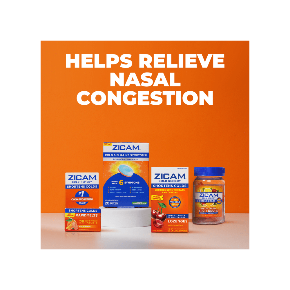 Zicam Zinc Cold Remedy RapidMelts, Quick Dissolve Tablets, Citrus, 25 ct - 62750004410 - LL Medico