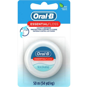 Oral-B Essential Floss Cavity Defense Mint Waxed Dental Floss, 50m/54 Yards