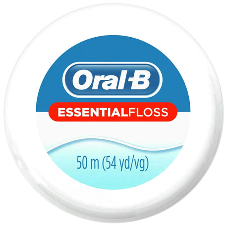Oral-B Essential Floss Cavity Defense Mint Waxed Dental Floss, 50m/54 Yards