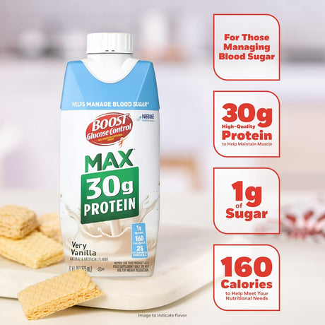Boost Glucose Control Max Nutritional Drink, Vanilla, 11 oz
