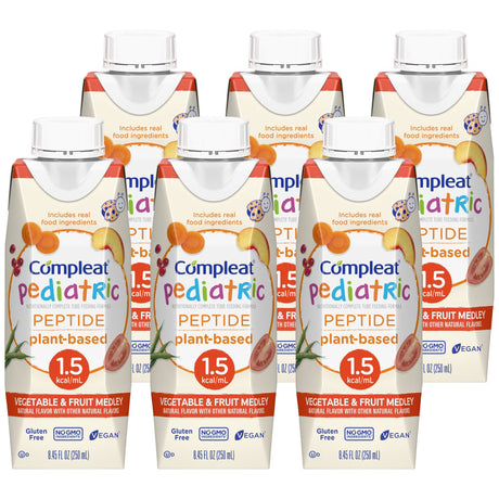 Compleat Peptide 1.5 Pediatric Tube Feeding Formula, Vegetable/Fruit, 8.45 oz