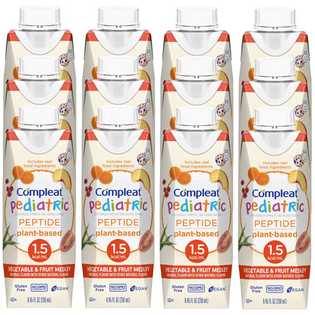 Compleat Peptide 1.5 Pediatric Tube Feeding Formula, Vegetable/Fruit, 8.45 oz
