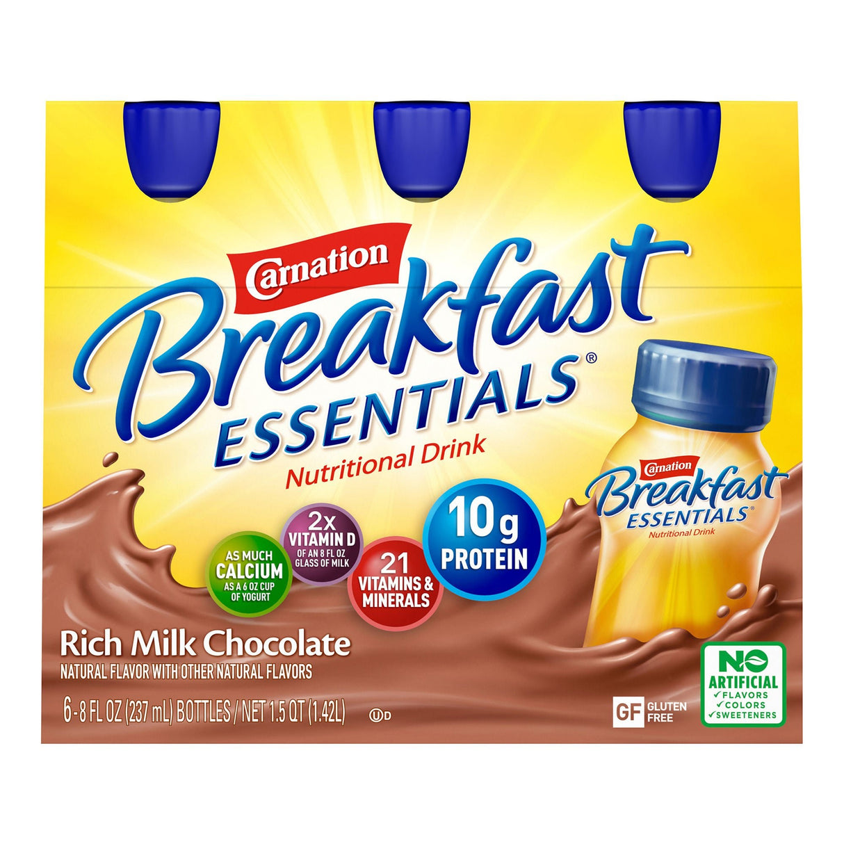 Carnation Breakfast Essentials Oral Supplement Drink, Rich Milk Chocolate, 8 oz
