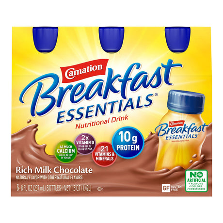 Carnation Breakfast Essentials Oral Supplement Drink, Rich Milk Chocolate, 8 oz