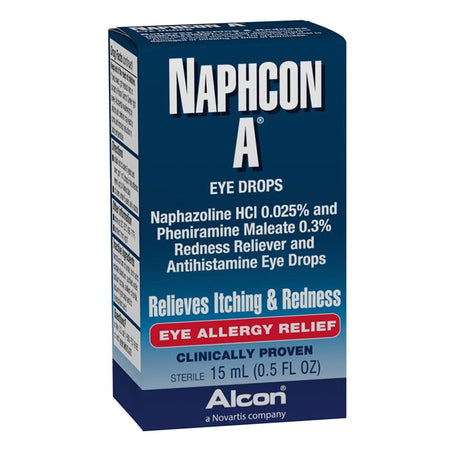Naphcon-A Allergy Relief Eye Drops, 0.5 fl oz, Sterile - 00065008515 - LL Medico