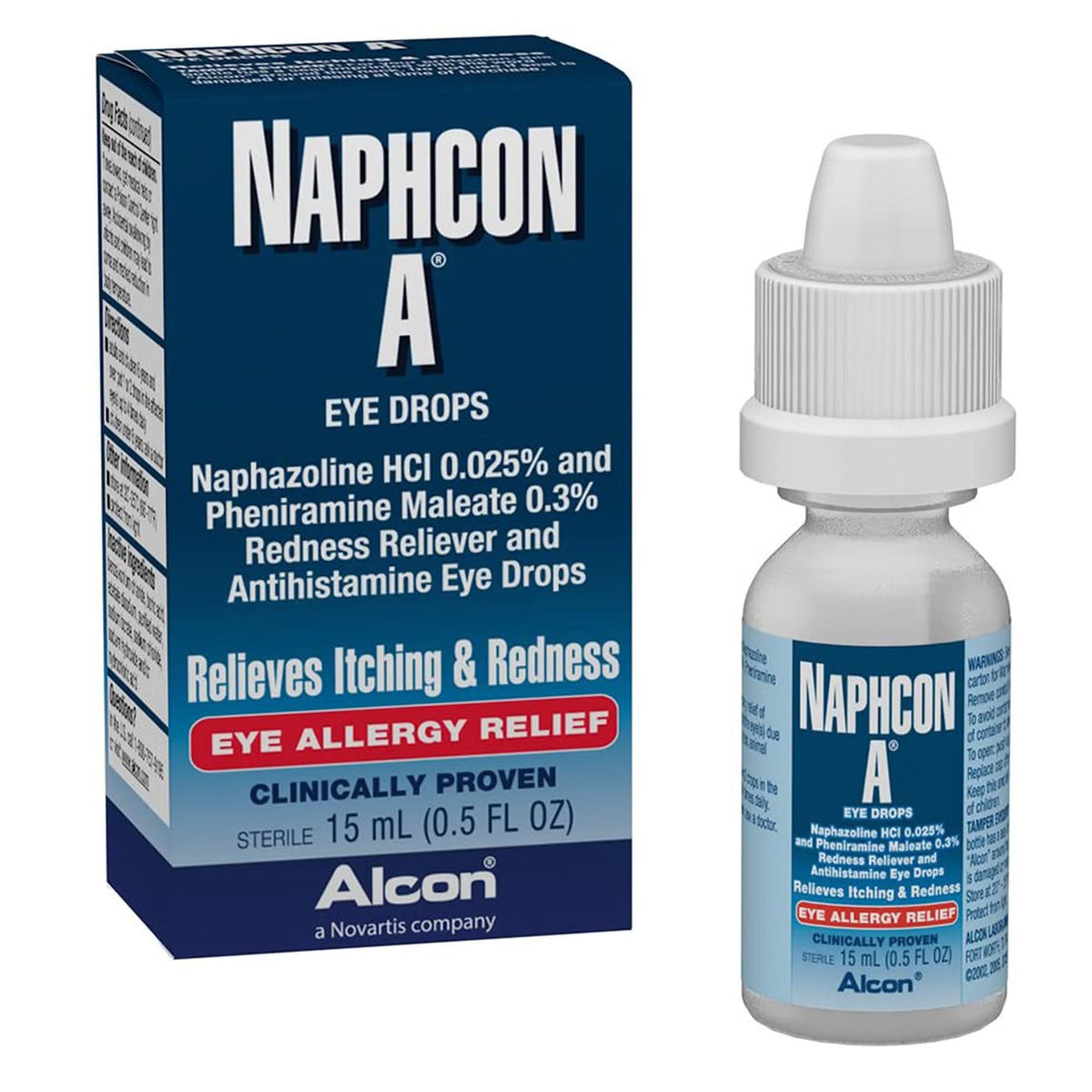 Naphcon-A Allergy Relief Eye Drops, 0.5 fl oz, Sterile - 00065008515 - LL Medico