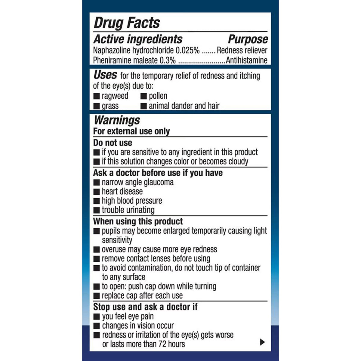 Naphcon-A Allergy Relief Eye Drops, 0.5 fl oz, Sterile - 00065008515 - LL Medico