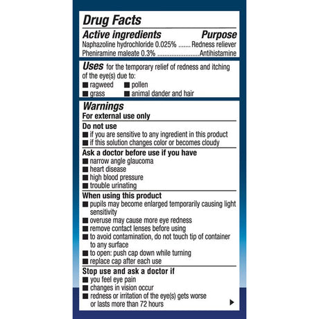 Naphcon-A Allergy Relief Eye Drops, 0.5 fl oz, Sterile - 00065008515 - LL Medico