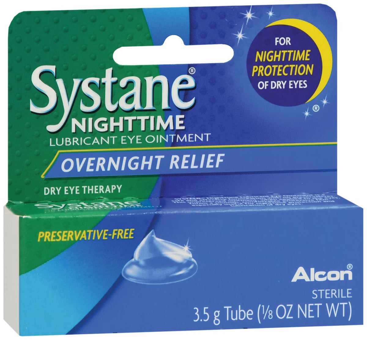Systane Nighttime Lubricant Eye Ointment, Mineral Oil / White Petrolatum, Sterile, 3.5 g - 00065050939 - LL Medico