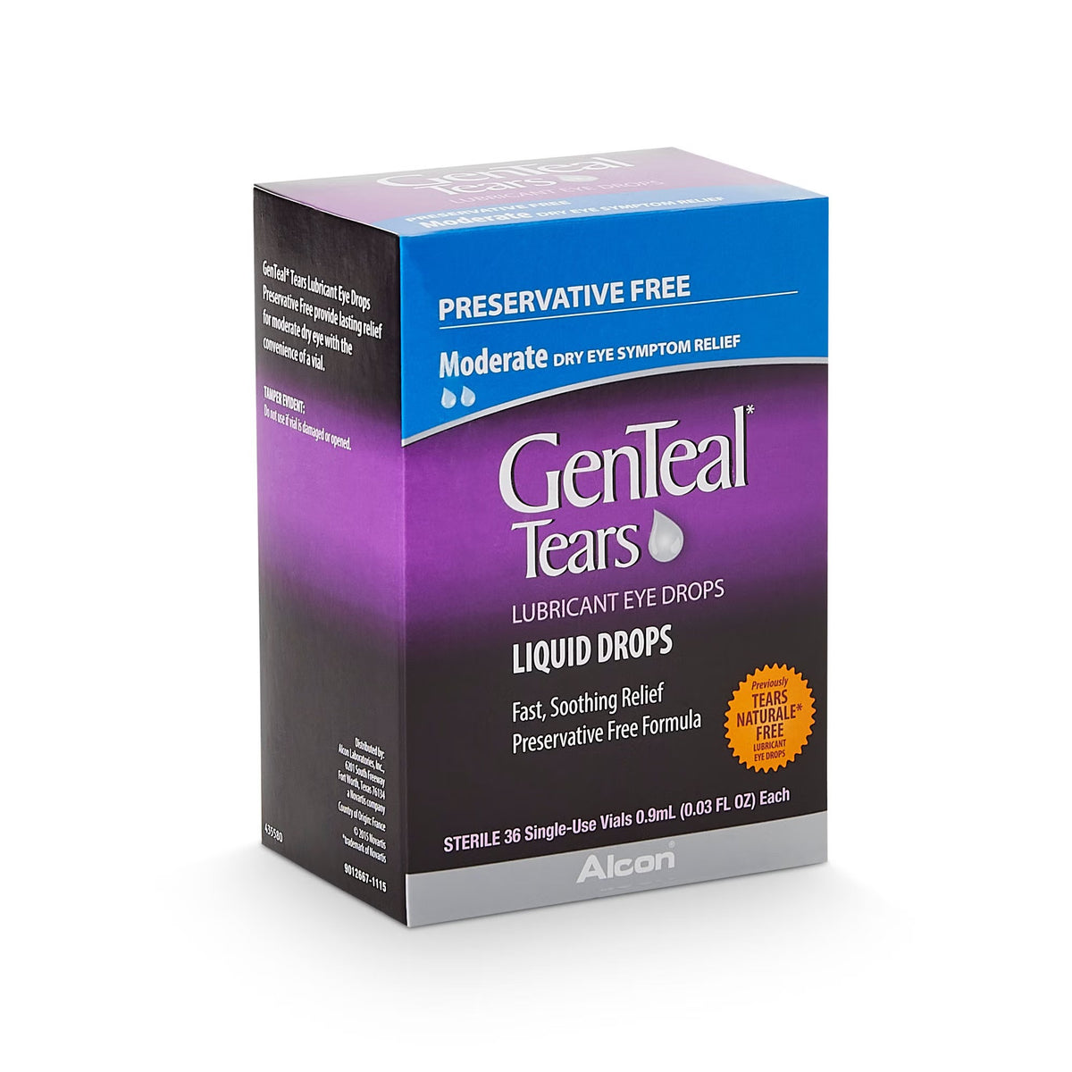 GenTeal Tears Lubricant Eye Drops, Preservative Free, Single-Use Vials, 0.9 mL - 00065806301 - LL Medico