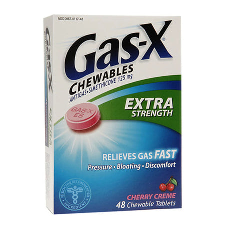 Gas-X Extra Strength Chewable Tablets, 125 mg, Simethicone, Cherry Creme