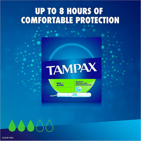 Tampax Super Absorbency Unscented Tampons with Cardboard Applicator