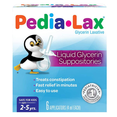 Pedia-Lax Liquid Glycerin Suppositories for Kids, Glycerin, 2.8 Gram - 00132019012 - LL Medico