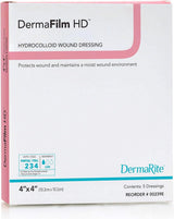 Dermarite DermaFilm HD Hydrocolloid Dressing, 4 x 4 Inch