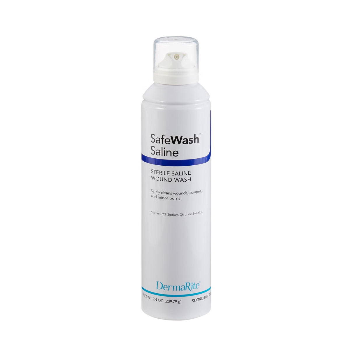 Safe n Simple SafeWash Irrigation Solution, Sterile, Sodium Chloride 0.9%, 7.1-ounce Spray Can - 00245 - LL Medico